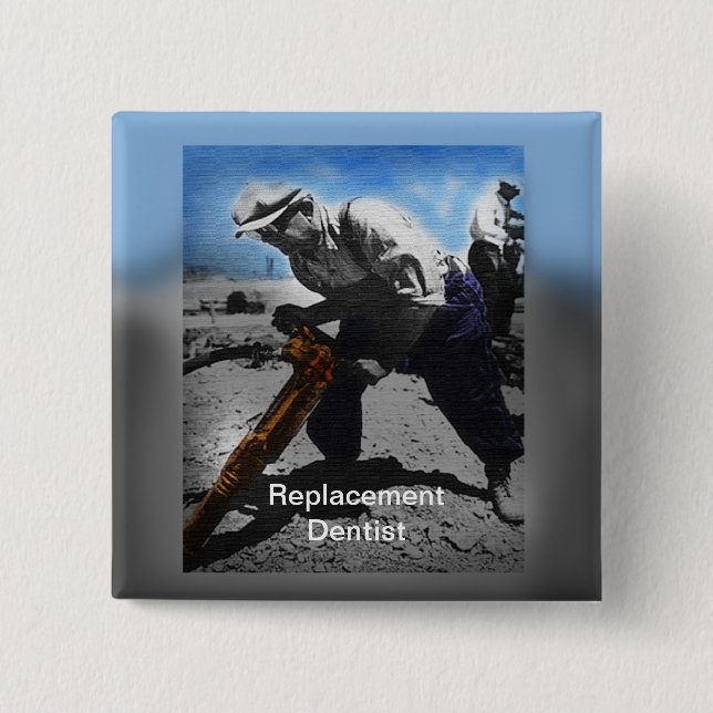 Replacement Dentist 15 Cm Square Badge (Front)