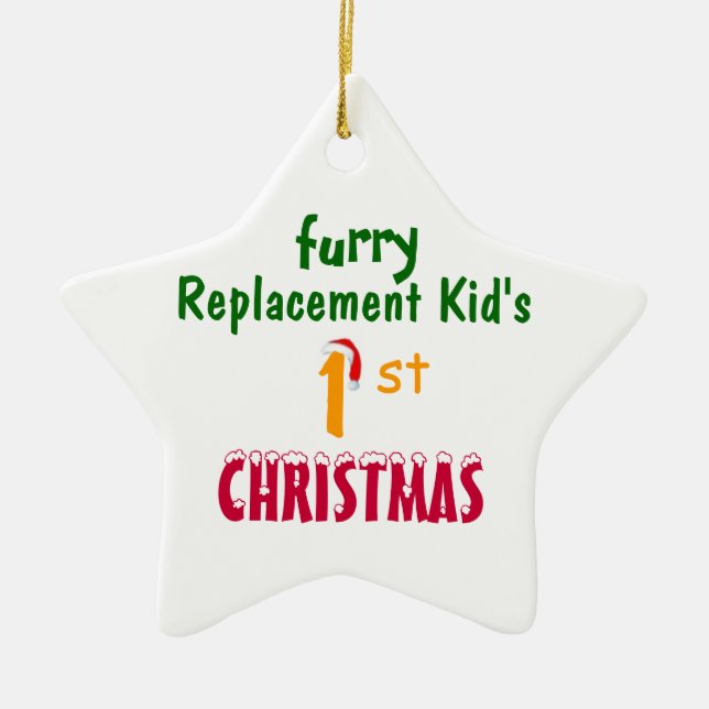 Replacement Kid's 1'st CHRISTMAS Ceramic Tree Decoration (Front)