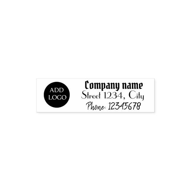 Replacement logo stamp, custom logo self-inking stamp (Design)