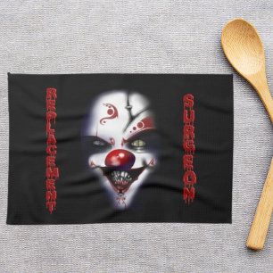 Replacement Surgeon Evil Clown Tea Towel