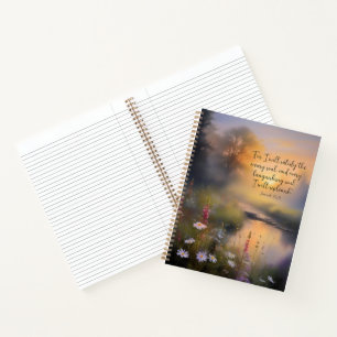 Replenish wildflowers christian art notebook