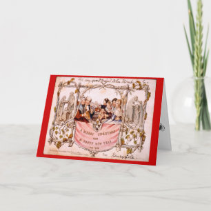 Replica, Antique  First Christmas Card, 1843, Holiday Card