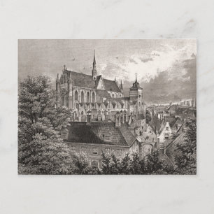 Replica antique print, Leiden Postcard