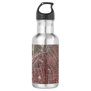Replica city map of Amsterdam 1652 532 Ml Water Bottle