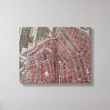 Replica city map of Amsterdam 1652