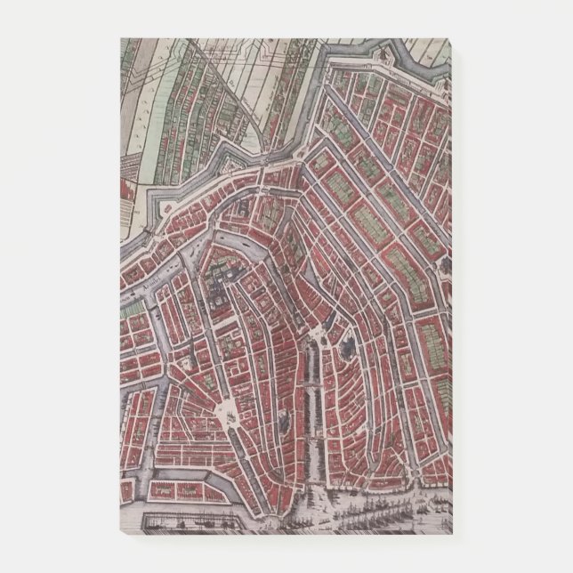 Replica city map of Amsterdam 1652 Post-it Notes (Front)