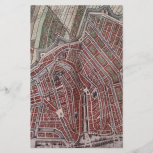 Replica city map of Amsterdam 1652 Stationery