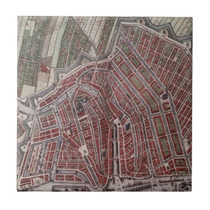 Replica city map of Amsterdam 1652 Tile