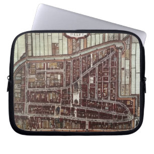 Replica city map of Delft from 1649 Laptop Sleeve