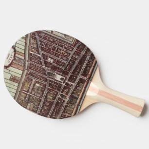 Replica city map of Delft from 1649 Ping Pong Paddle