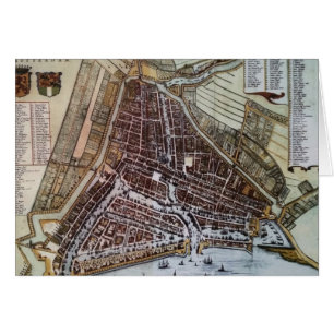 Replica city map of Rotterdam 1652