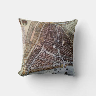 Replica city map of Rotterdam 1652 Cushion