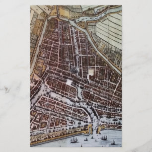 Replica city map of Rotterdam 1652 Stationery