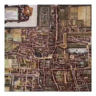 Replica city map of The Hague 1649 Poster