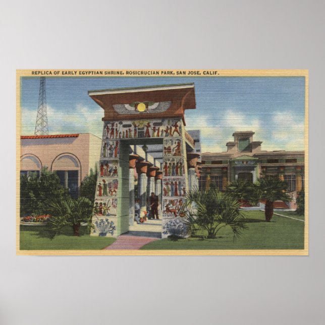 Replica of Egyptian Shrine, Rosicrucian Park Poster (Front)