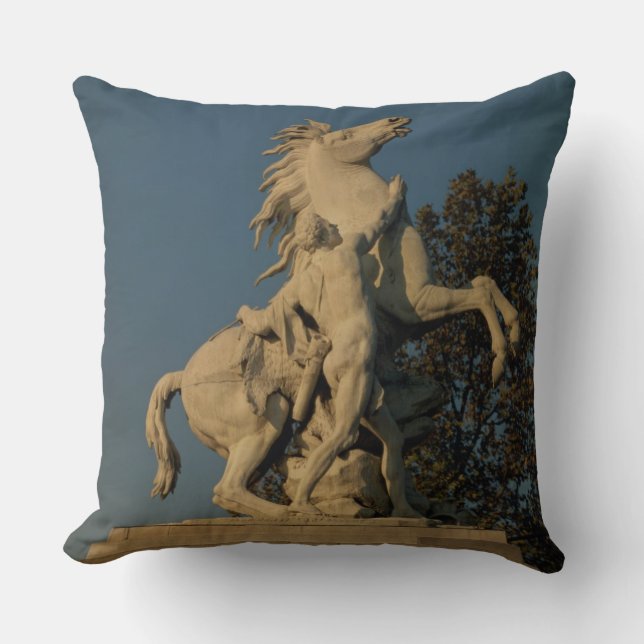 Replica of one of the two 'Marly Horses' originall Cushion (Front)