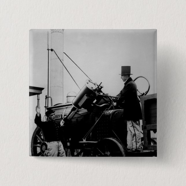 Replica of Stephenson's Rocket, 1929 15 Cm Square Badge (Front)