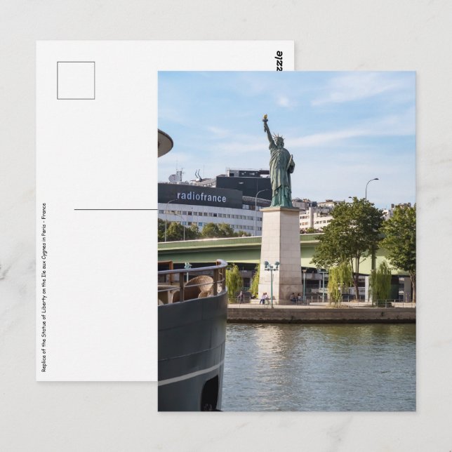 Replica of the Statue of Liberty - Paris, France Postcard (Front/Back)