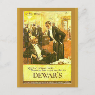 Replica Vintage advertising, Dewar's Whisky Postcard