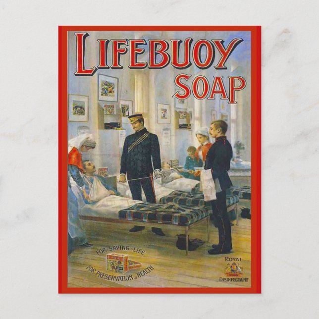 Replica Vintage advertising, Lifebouy soap, Postcard (Front)