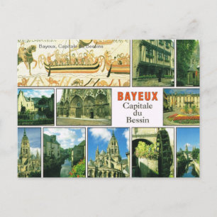 Replica vintage, Bayeux, Capitale du Bessins Postcard
