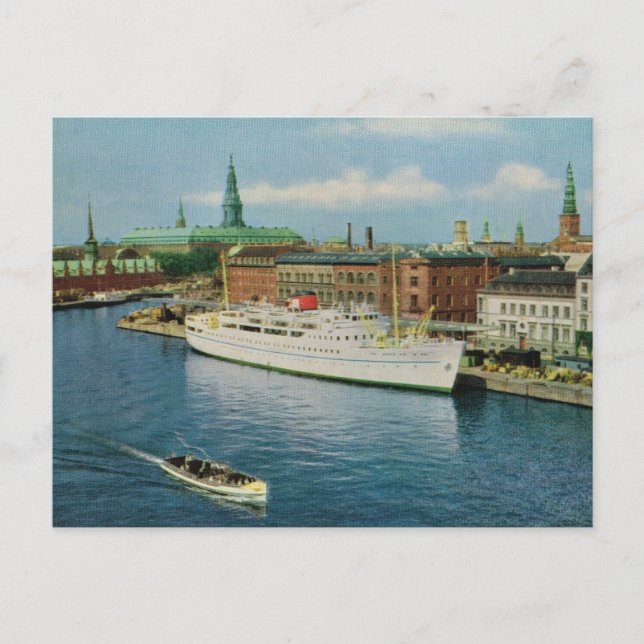 Replica Vintage  Denmark, Cruise ship, Copenhagen Postcard (Front)