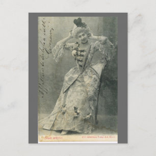 Replica Vintage France, French actress 1900 Postcard
