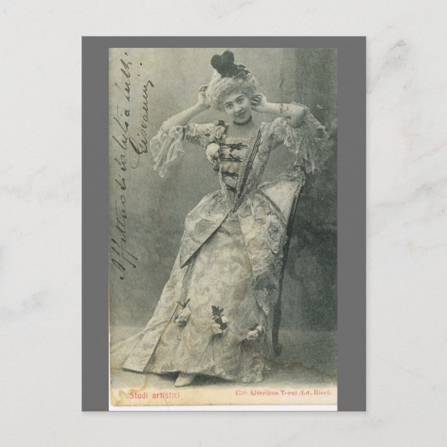 Replica Vintage France, French actress 1900 Postcard (Front)