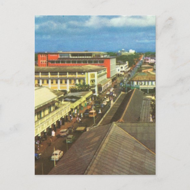 Replica  Vintage Ghana, Accra, Town centre Postcard (Front)