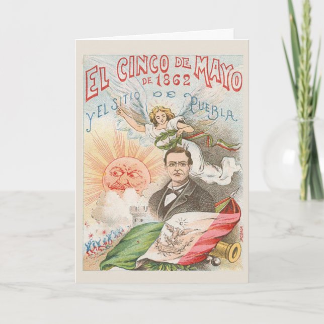 Replica Vintage image, Cinco del Mayo 1862 Card (Front)