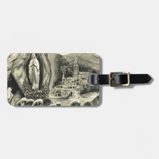 Replica Vintage image Lourdes, 1895 Pilgrimage Luggage Tag