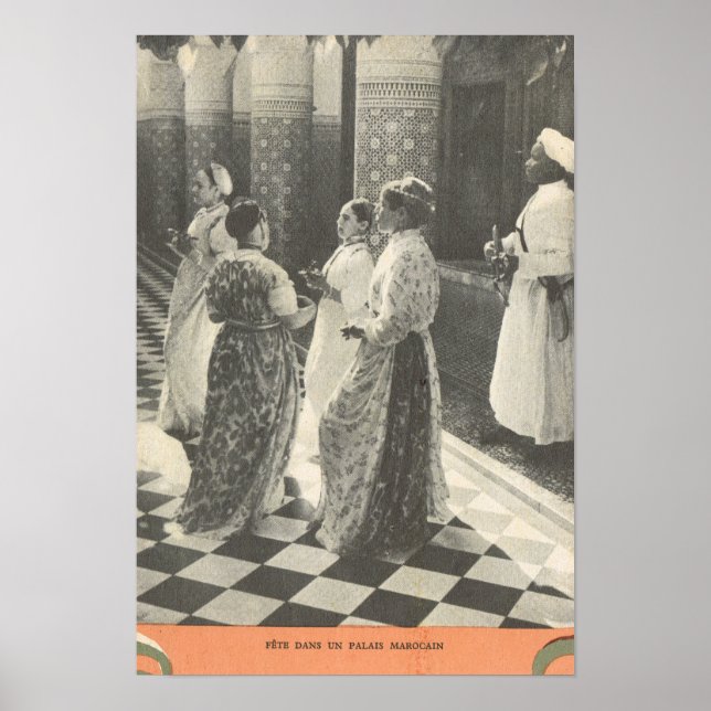 Replica vintage image, Marrakesh, Maroc Poster (Front)