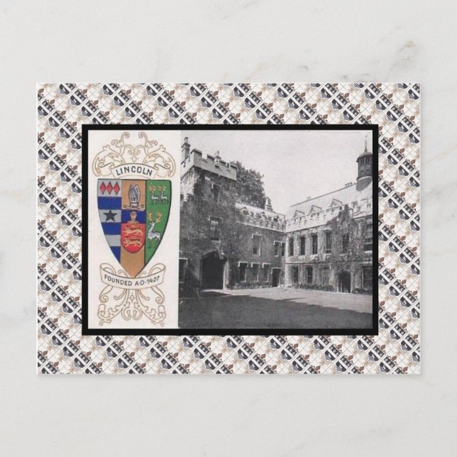 Replica Vintage,  Lincoln College Oxford Postcard (Front)