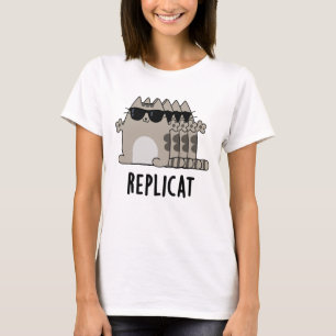 Replicat Funny Replicated Cat Pun T-Shirt