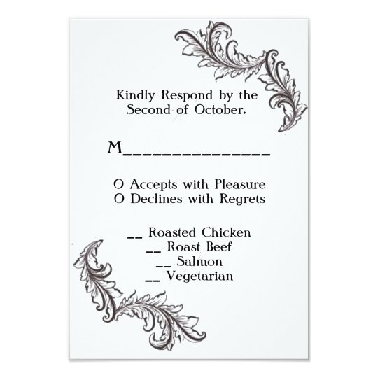 reply card embelished