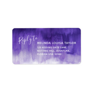 Reply modern abstract art wedding address labels