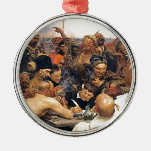 Reply of the Ukrainian Kozaky/Cossacks by Repin Metal Tree Decoration