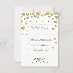 reply rsvp elegant, romantic love wedding card
