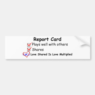 Report Card Bumper Sticker