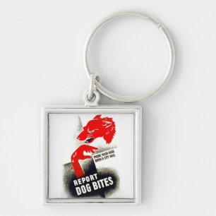 Report Dog Bites Key Ring