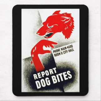 Report Dog Bites Mouse Mat