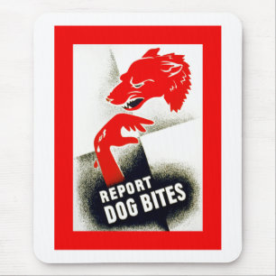 Report Dog Bites Mouse Mat