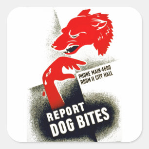 Report Dog Bites Square Sticker