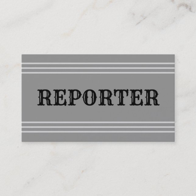 Reporter Business Card (Front)