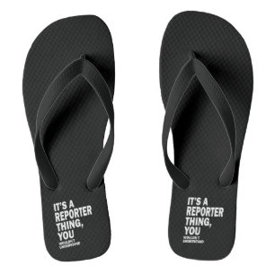 Reporter Job Title Tee Gift Mens Womens Flip Flops