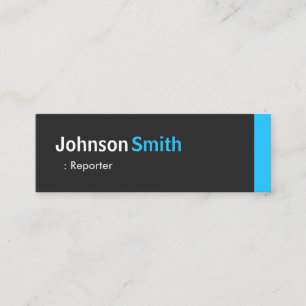 Reporter - Personal Aqua Blue Mini Mini Business Card