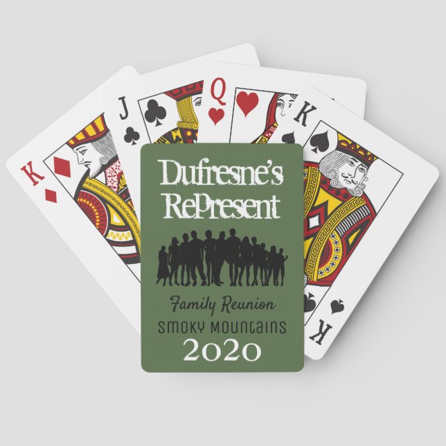"Represent" Family Reunion Personalised Playing Cards (Back)