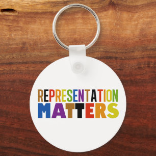 Representation Matters LGBTQIA Rainbow Diversity Key Ring