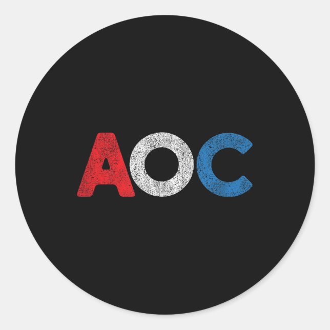 Representative Alexandria Ocasio-cortez Aoc  Classic Round Sticker (Front)