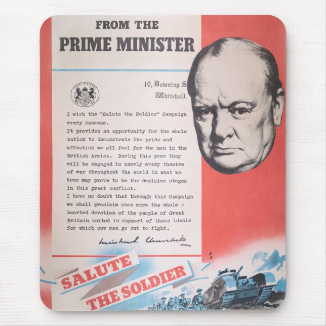 Reprint of British wartime poster. Mouse Mat (Front)